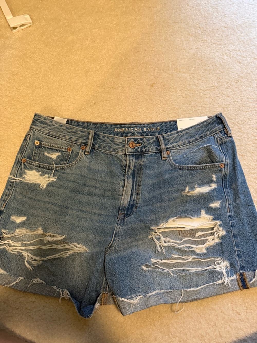 American Eagle Outfitters Light Blue Tomgirl Denim Shorts